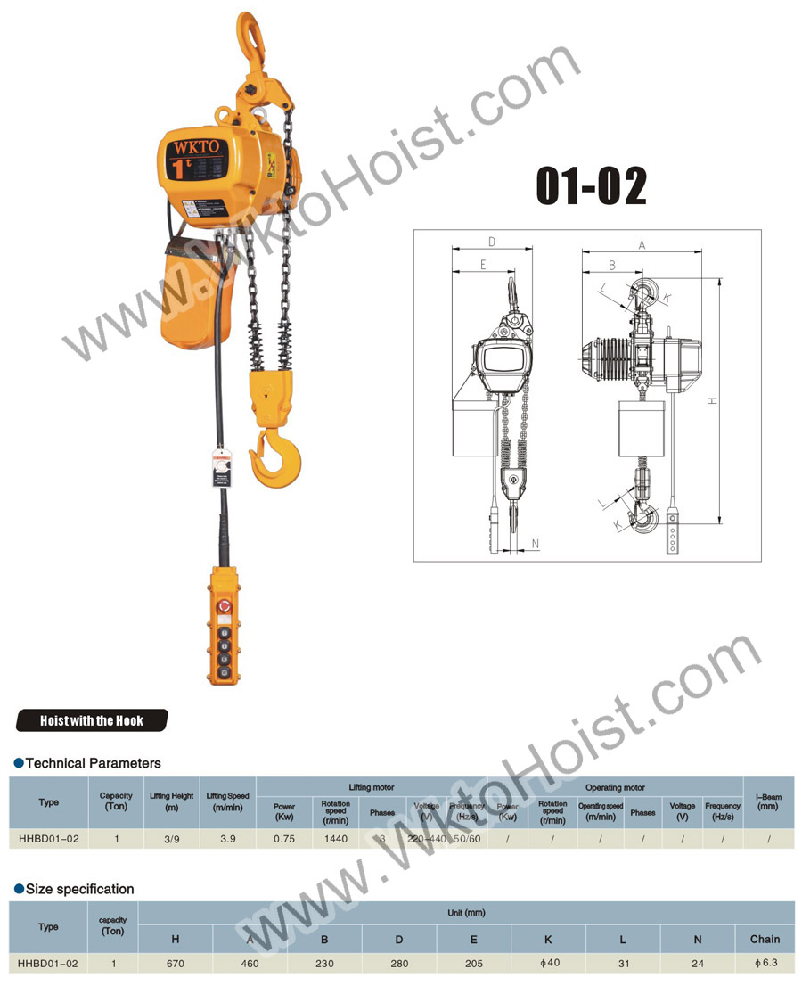 Electric Chain Hoist 1T
