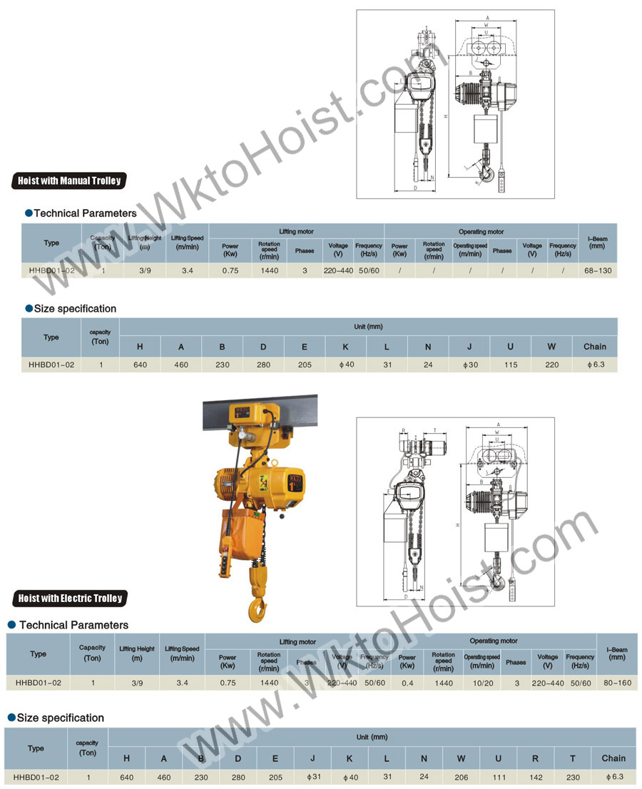 Electric Chain Hoist 1T