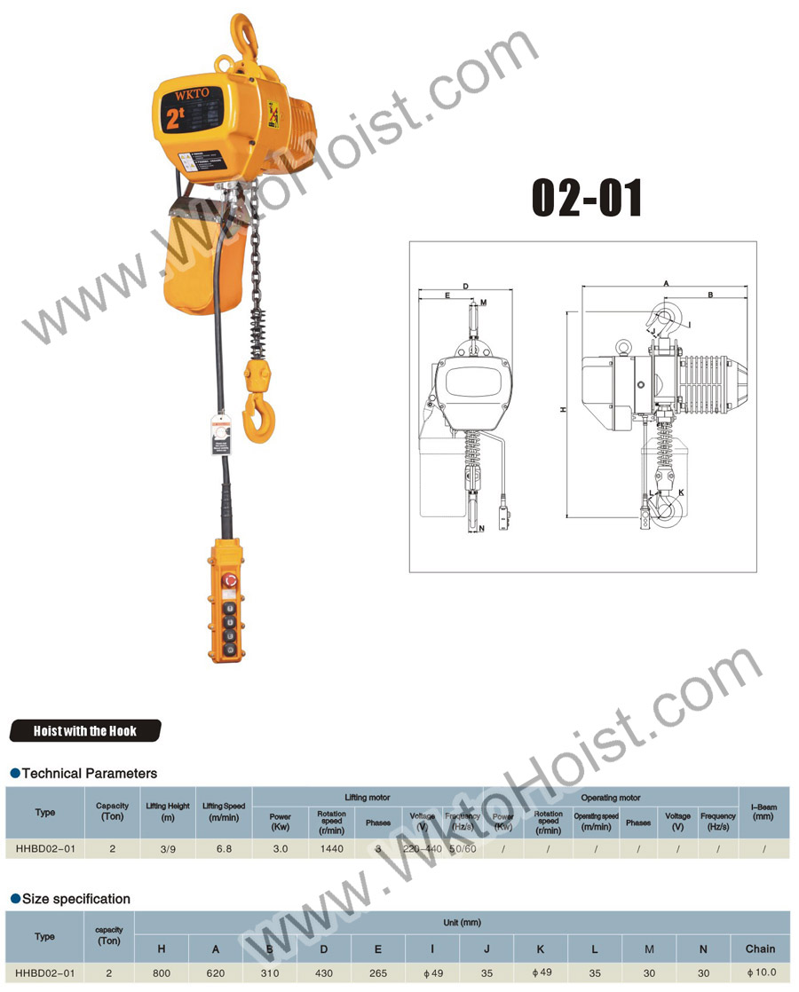 Electric Chain Hoist 2T