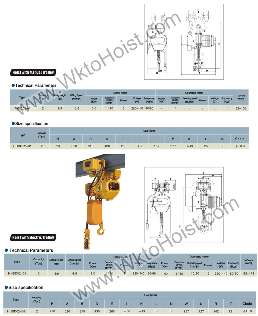Electric Chain Hoist 2T