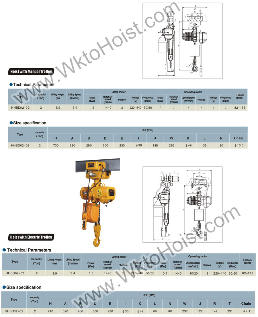 Electric Chain Hoist 2T