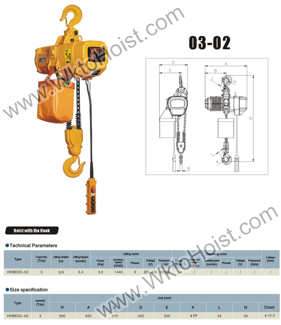 Electric Chain Hoist 3T