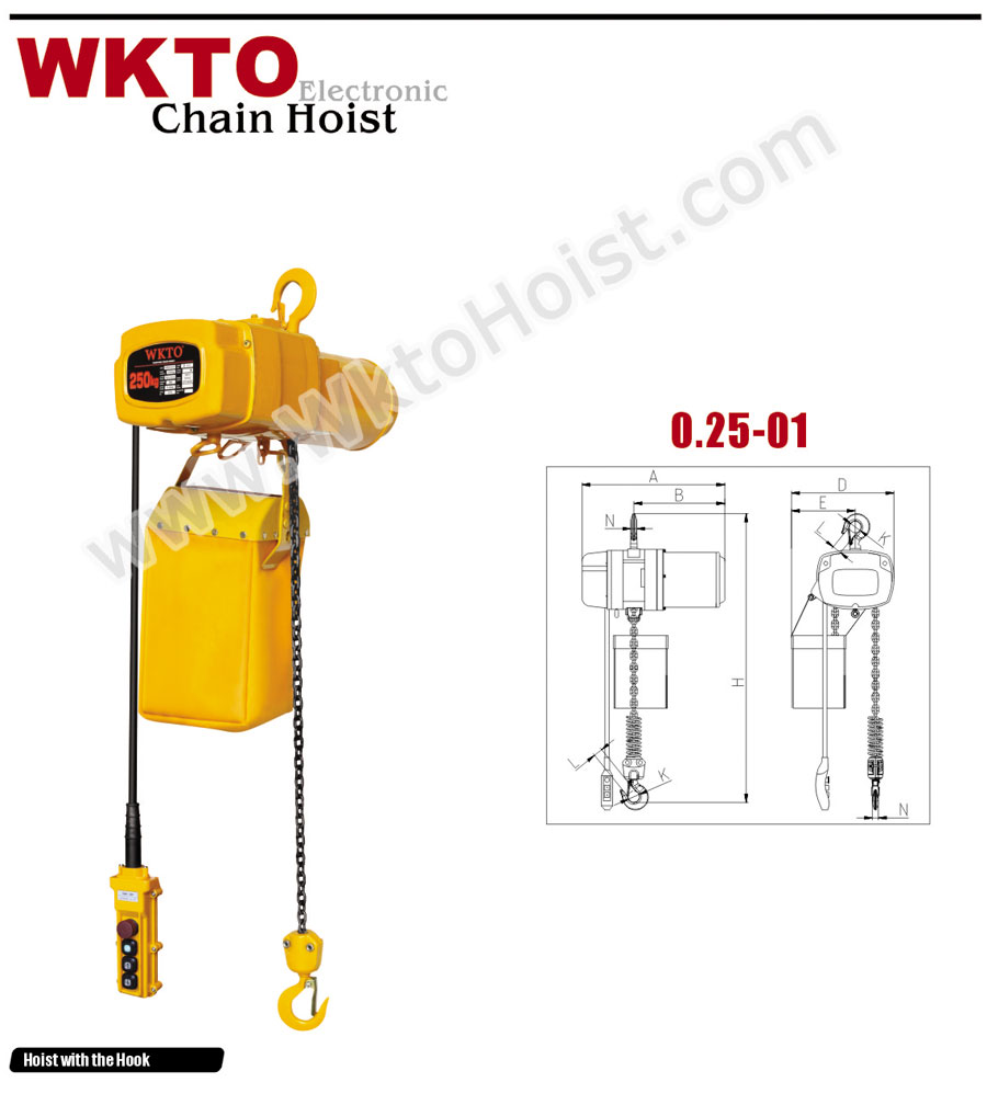 Electric Chain Hoist 0.25T