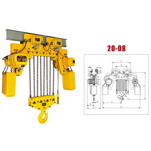 超低吊型环链电动葫芦20T